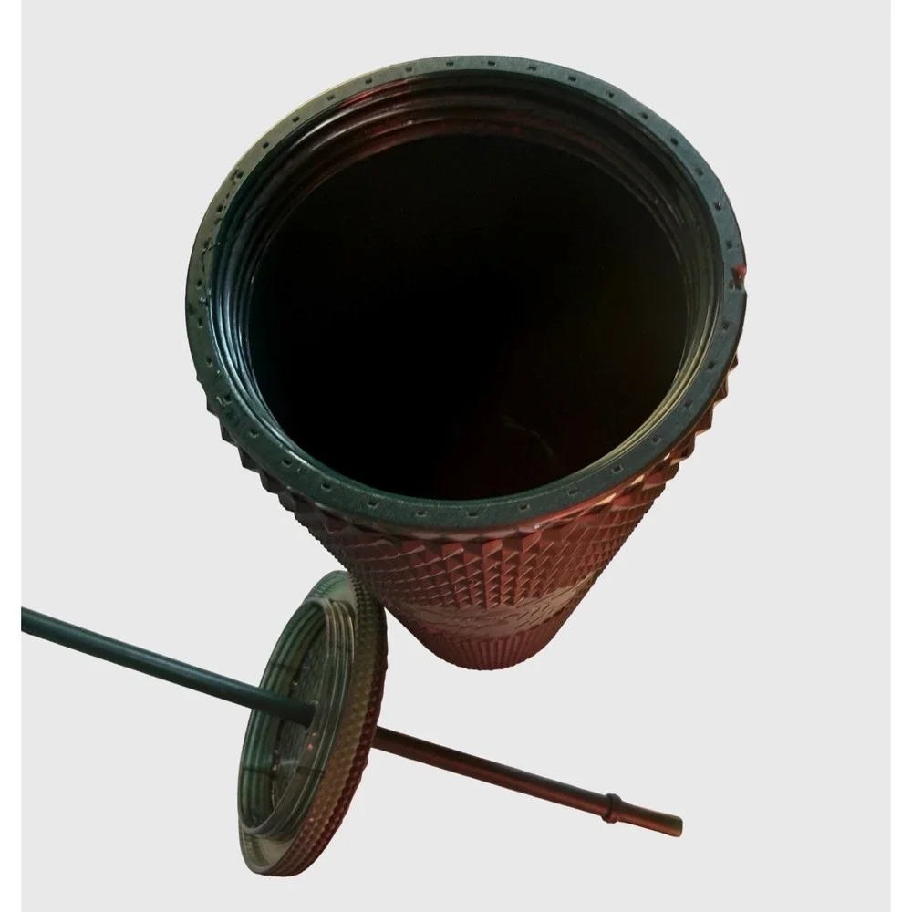 Starbucks Green Studded Cold Cup Tumbler 24 oz | Siren Logo | With Straw - Picture 4 of 5